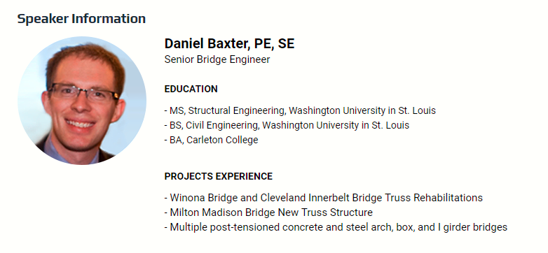 Speaker Information: Daniel Baxter