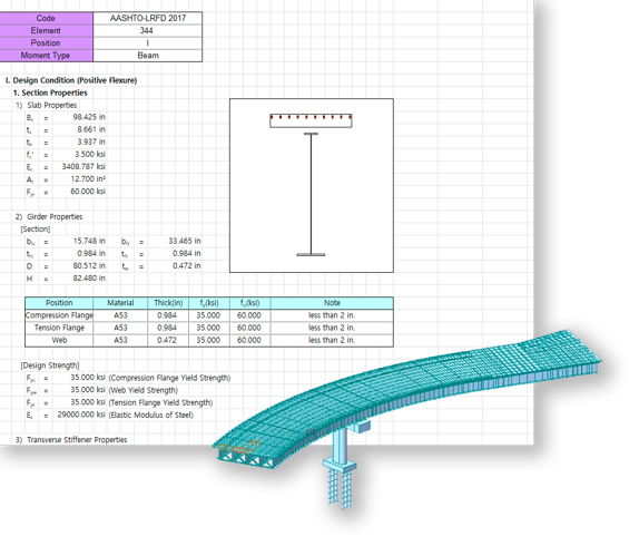 curved steel composite bridge design