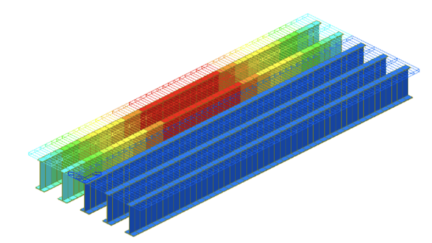 Displacement contour without considering stiffness of slab