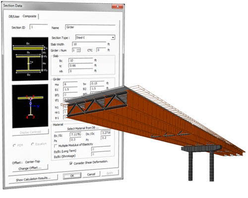 midas civil boundary condition support