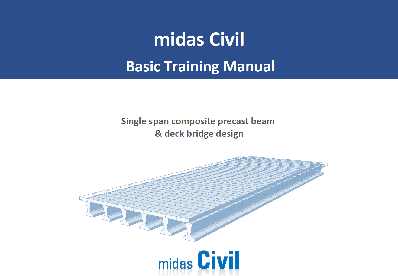 Single span composite precast beam and deck bridge design cover