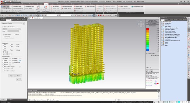 Modelo con la cimentación y deformada 2