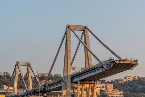 Morandi Bridge Genova after collapse