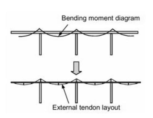 Schematic View of Layout of External Tendons
