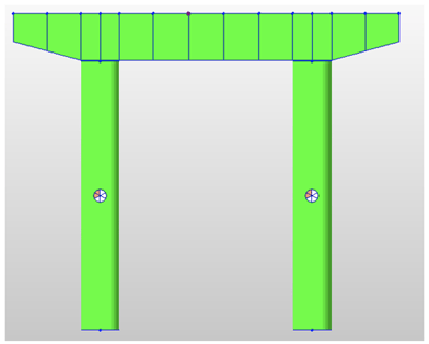 A typical substructure (pier/pier cap) section