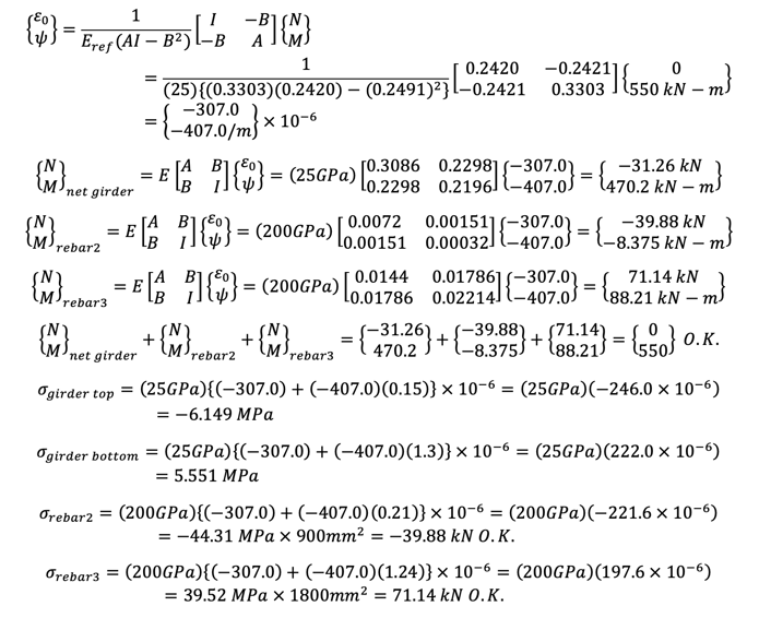 Composite Section Analysis Calculations