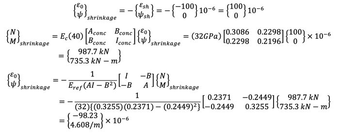 creep analysis due to shrinkage