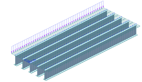 Steel Composite Bridge - 3D view