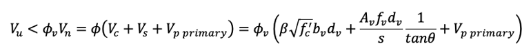 concrete shear equation