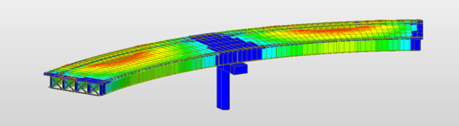 Steel composite I Girder Bridge evaluated for Load Rating