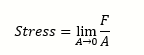 Definition of stress in linear static analysis.