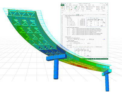 2-Span Steel Composite I Girder Curved Bridge