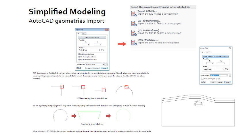 Simplified Modeling: AutoCAD geometries import